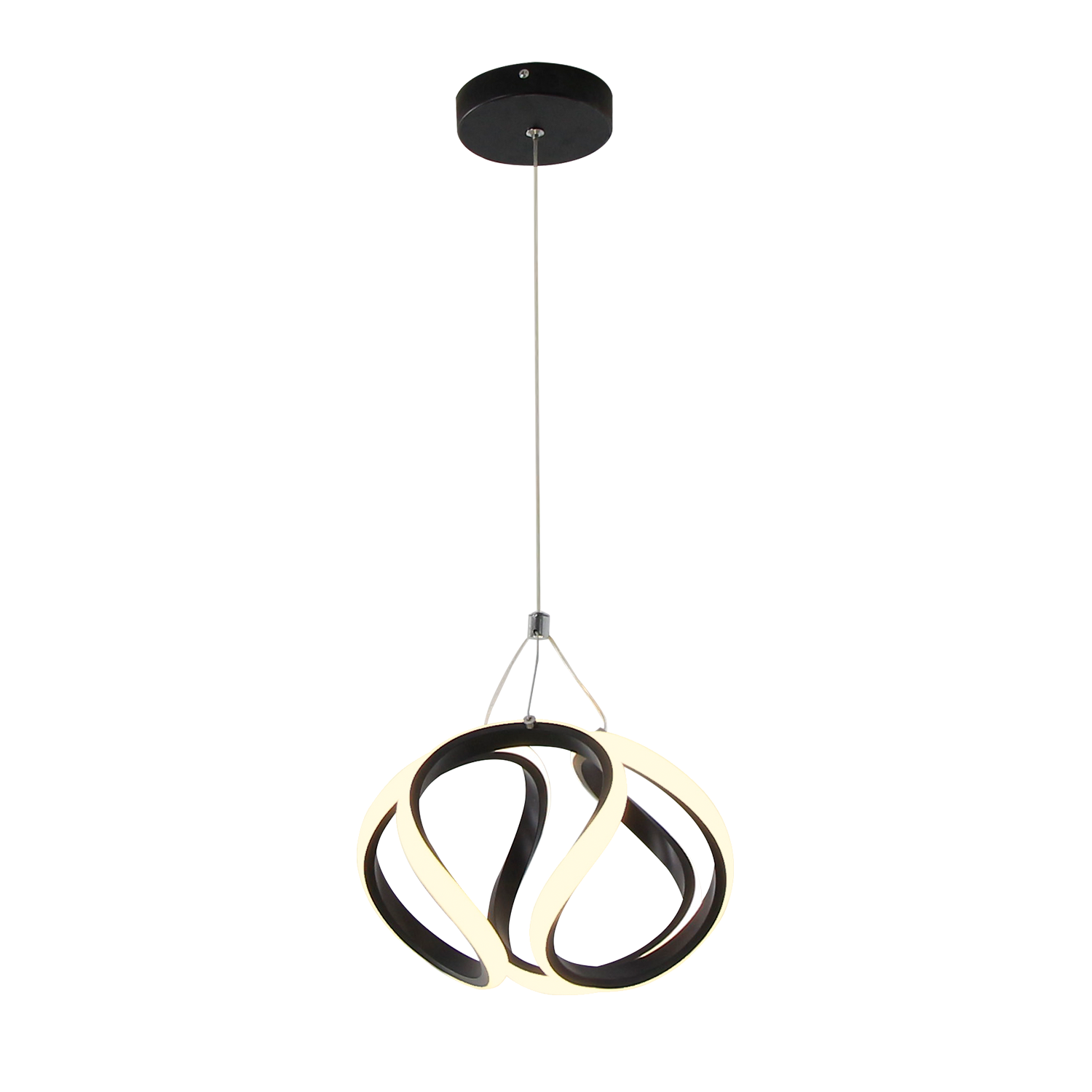 10" Swirl LED 12-Watt Statement Triac Dimmable Mini Pendant Light for Entrance Kitchen Aisle
