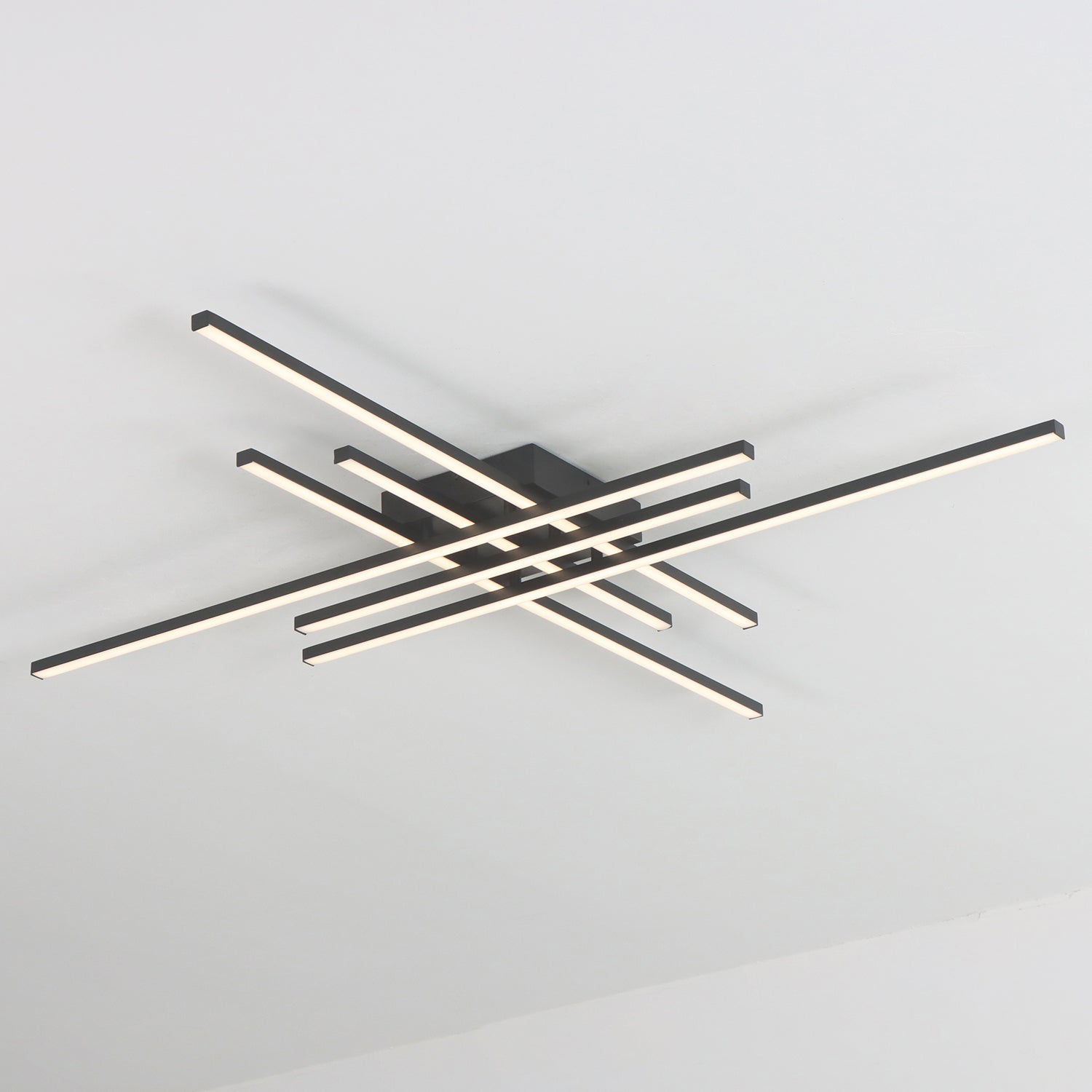 6-Lights Linear Modern LED Triac Dimmable Flush Mount