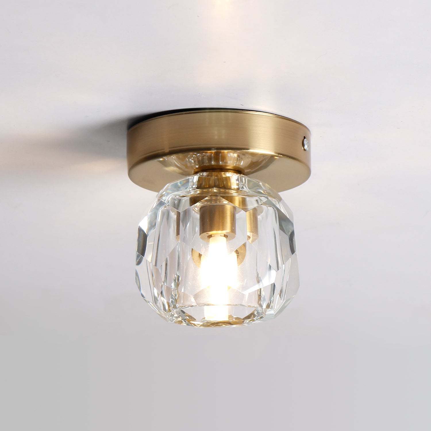1-Lighting 4.7" Crystal Ball Shade Mini-Ceiling Light for Corridor Balcony Corner