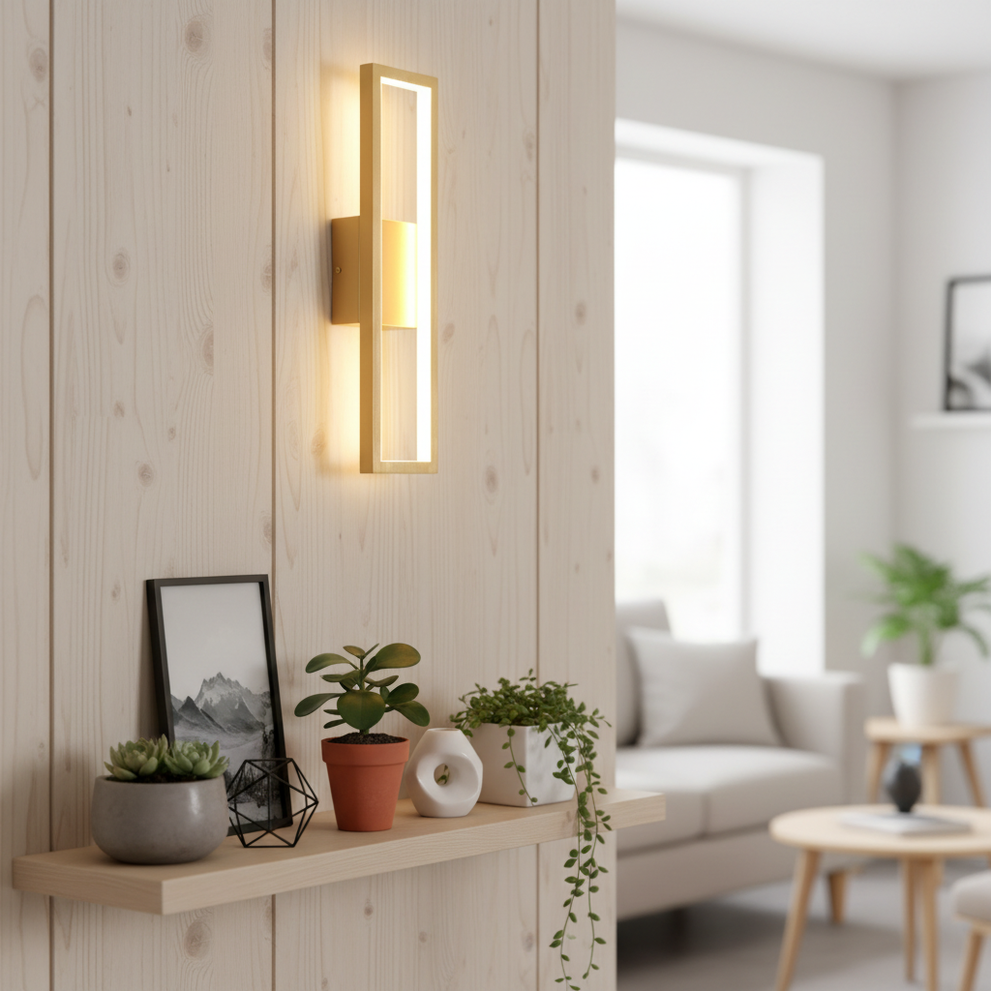 H18" Single Modern LED Triac Dimmable Black/Gold Wall Sconce
