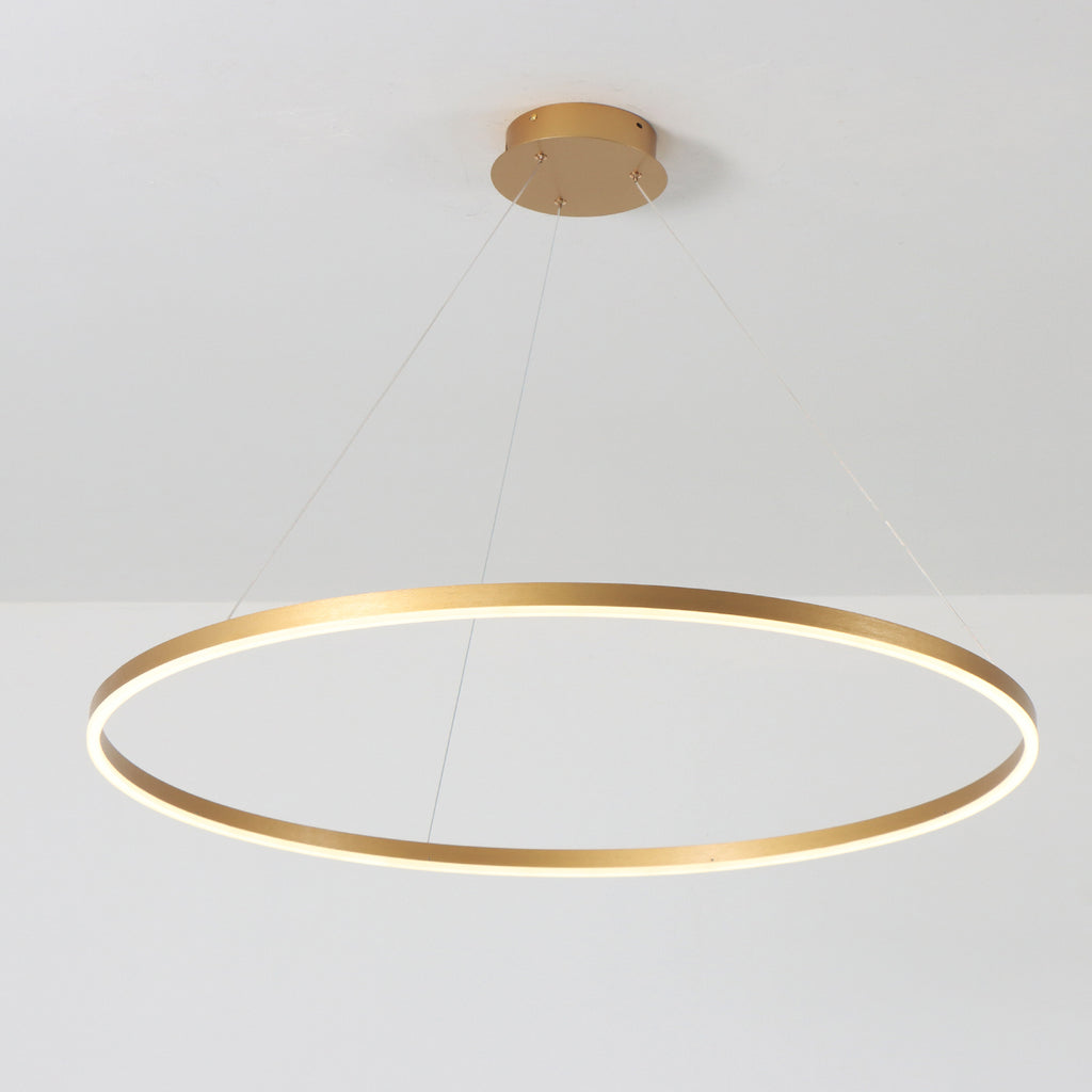 1 Ring LED Dimmable Acrylic Shade Pendant Light with Remote Control,H1.4"