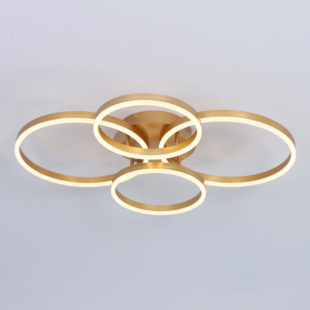 Circle Modern Integrated LED Flush Mount Ceiling Light with Remote Control