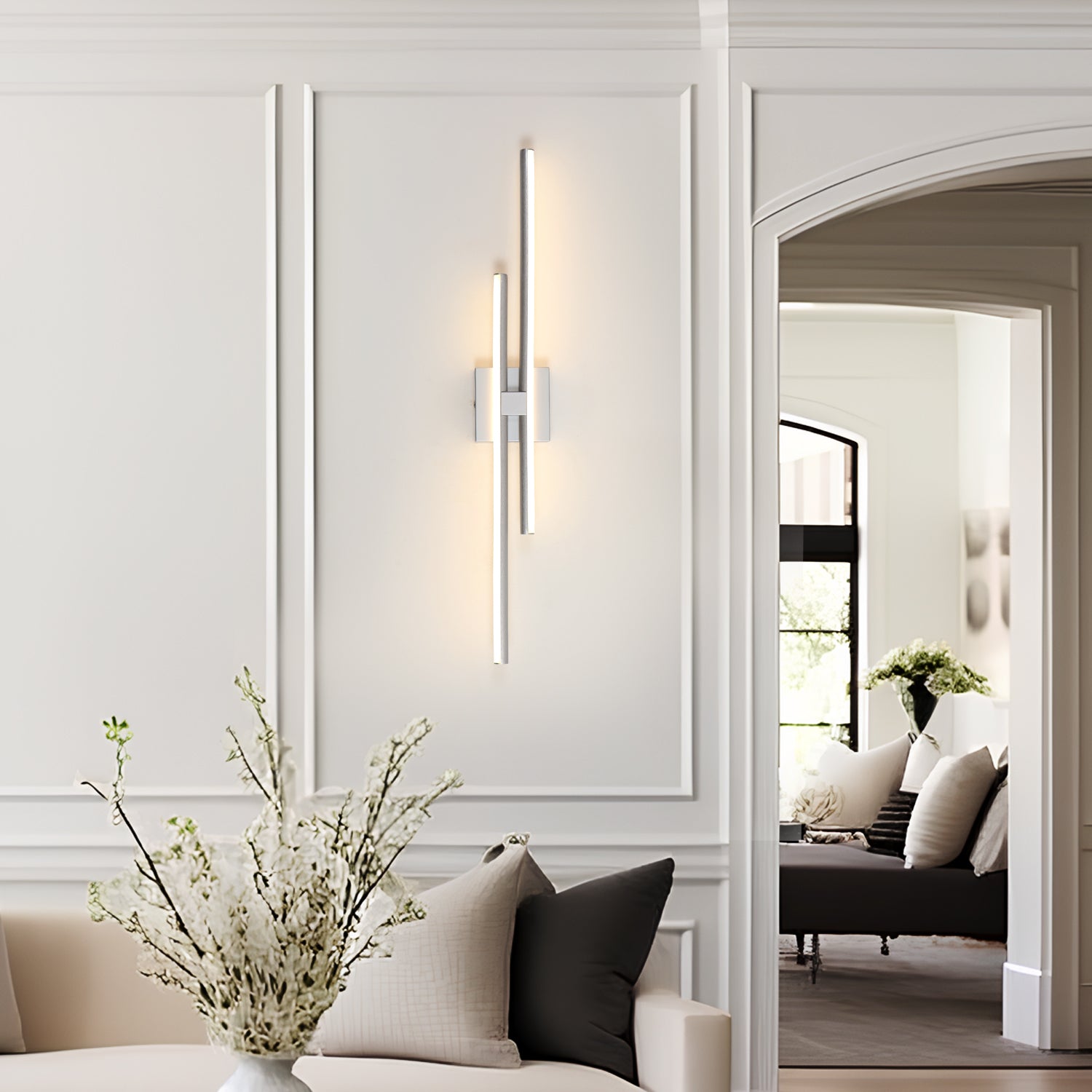 24"/32"/40" 2 Lights Minimalist Linear LED Wall Sconce,Vanity Light