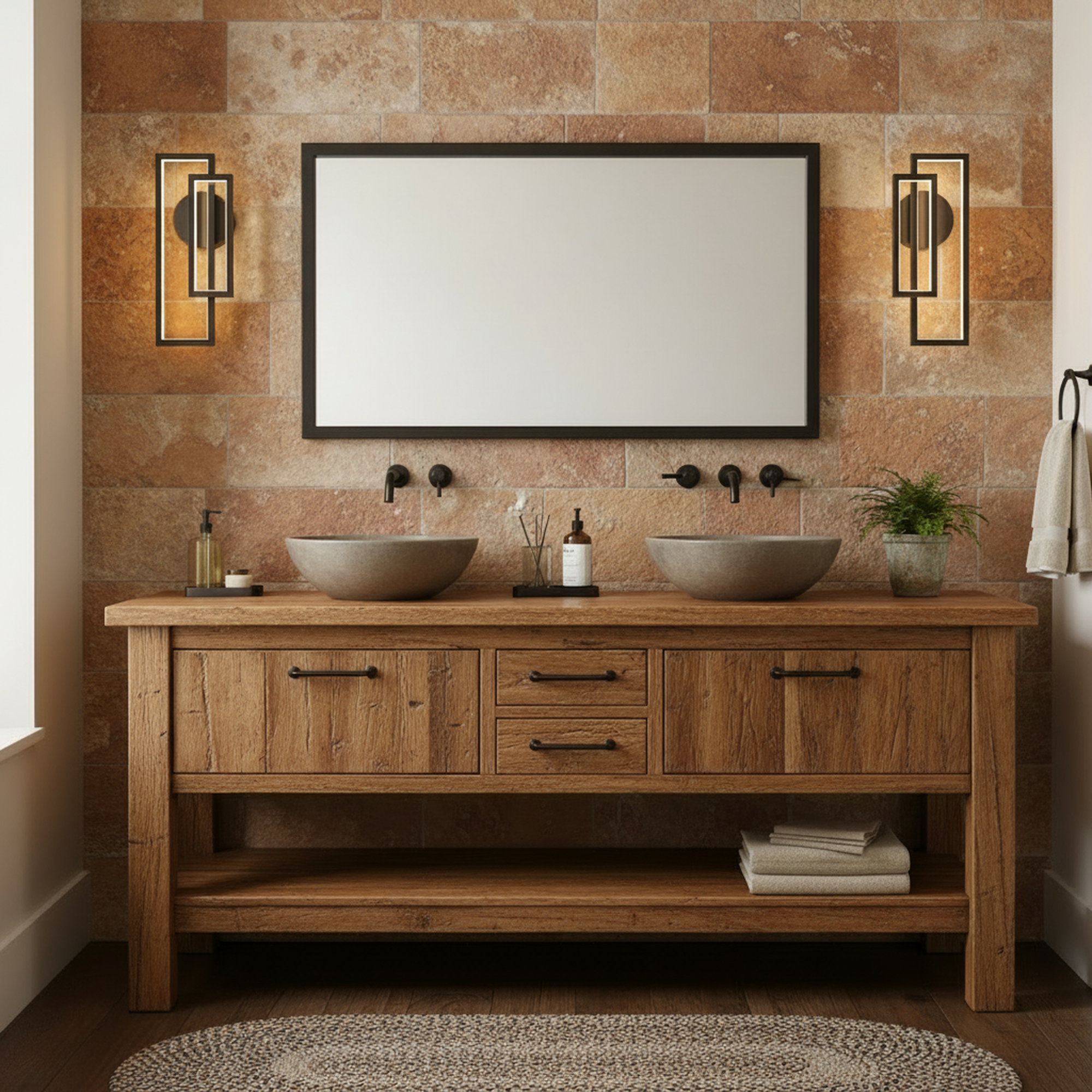 H17.7" 2-Lights Black Triac Dimmable LED Wall Sconce,2-Pack