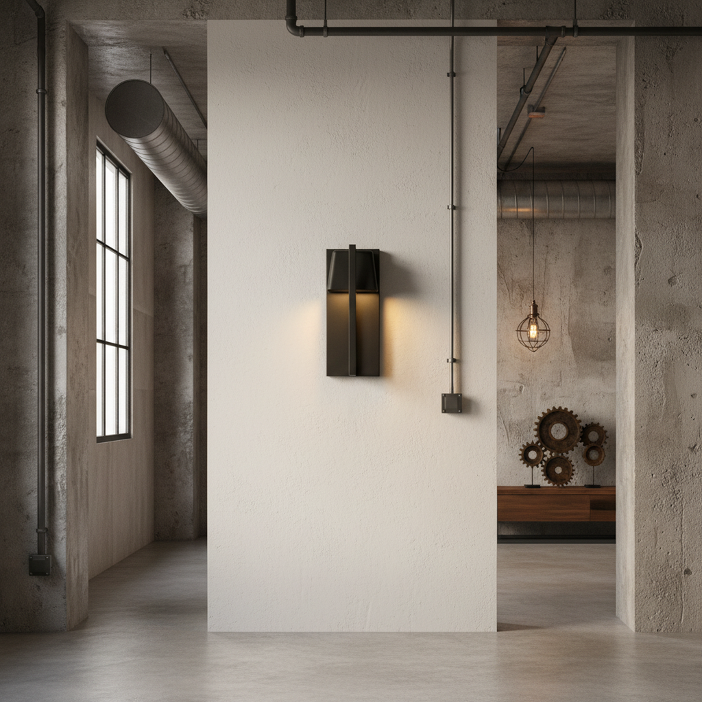 14.8 Inch Black Outdoor Wall Light with 3000K Warm Light,Indoor Wall Sconce