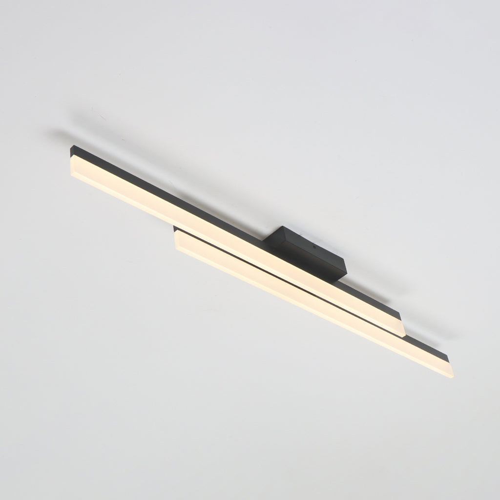 2-Lights Linear Modern LED Triac Dimmable Flush Mount with Acrylic Shade