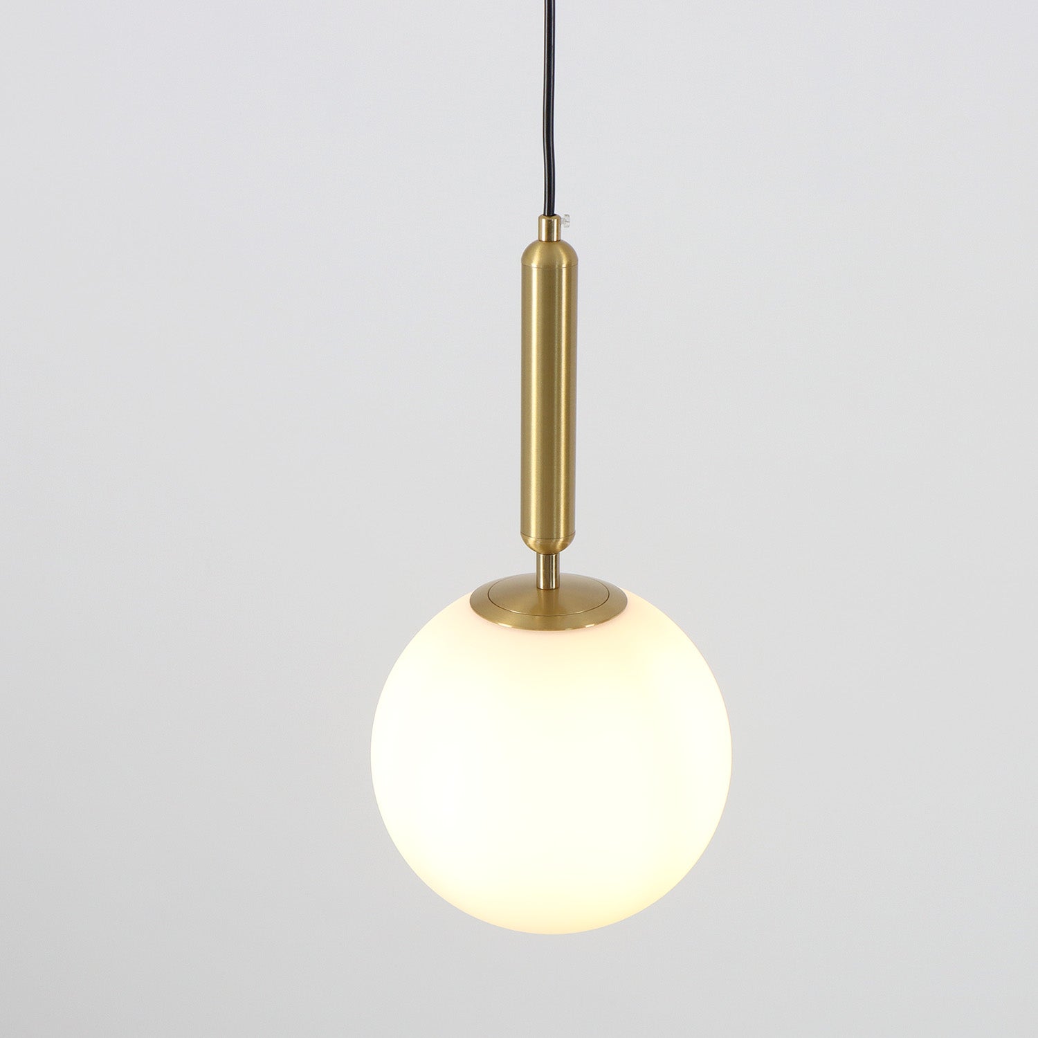 8 In. 1-Light Modern Globe Glass Shade Mini-Pendant Light with E12 Base