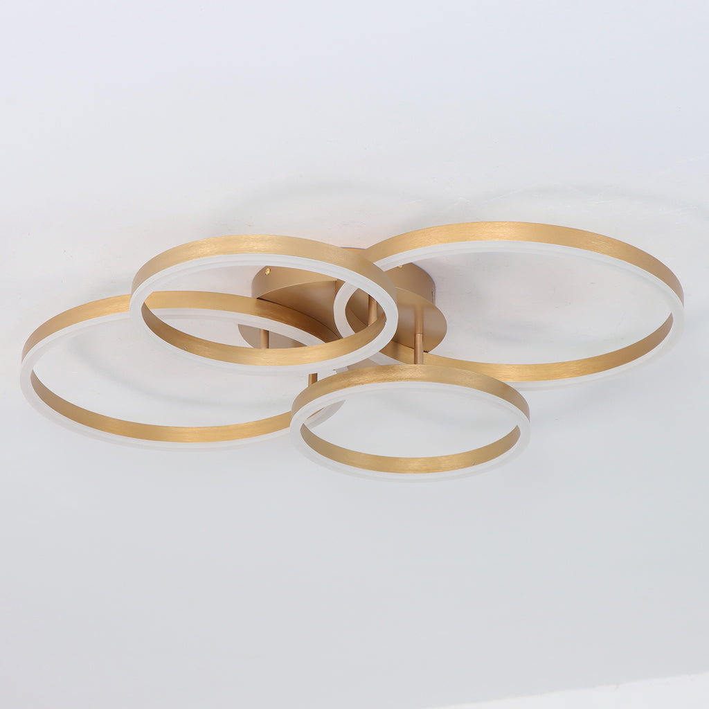 Circle Modern Integrated LED Flush Mount Ceiling Light with Remote Control