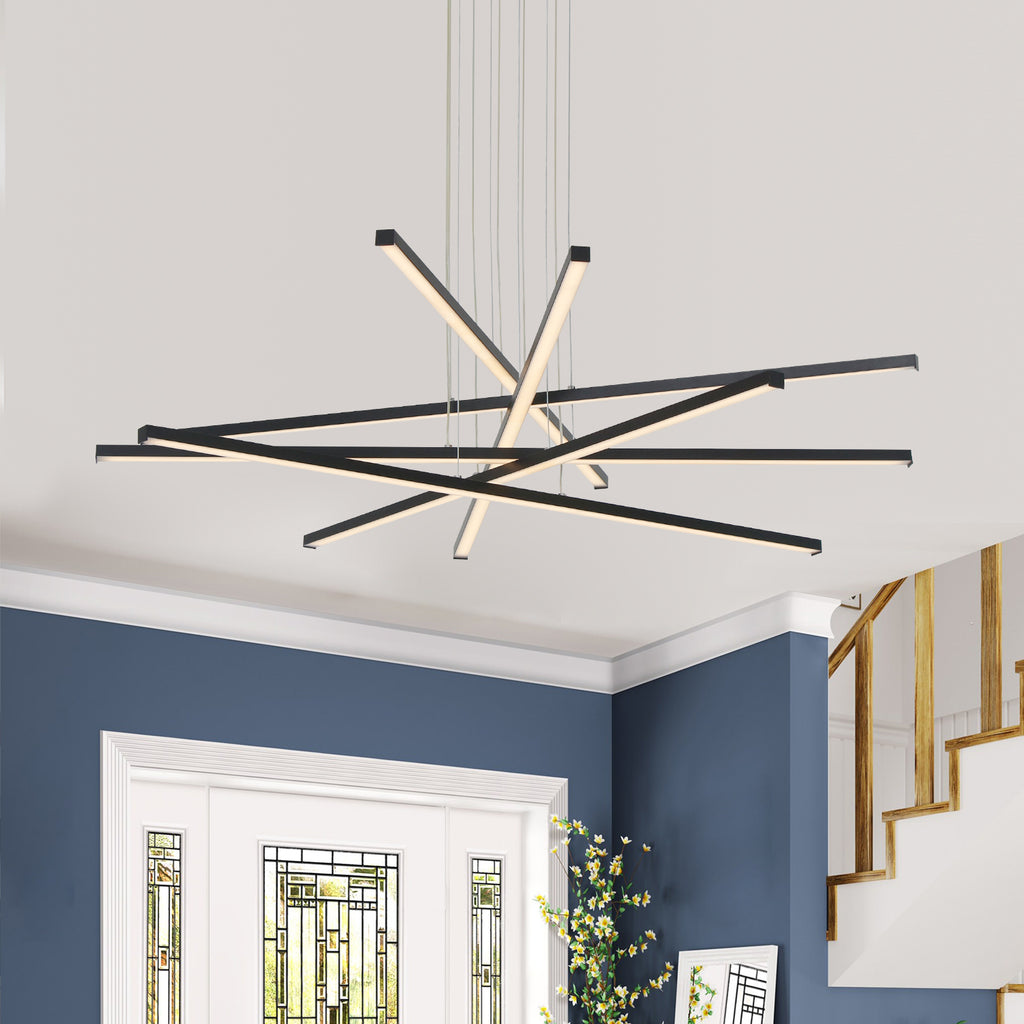 3/6 Lights Linear Sputnik LED Triac Dimmable Chandeliers