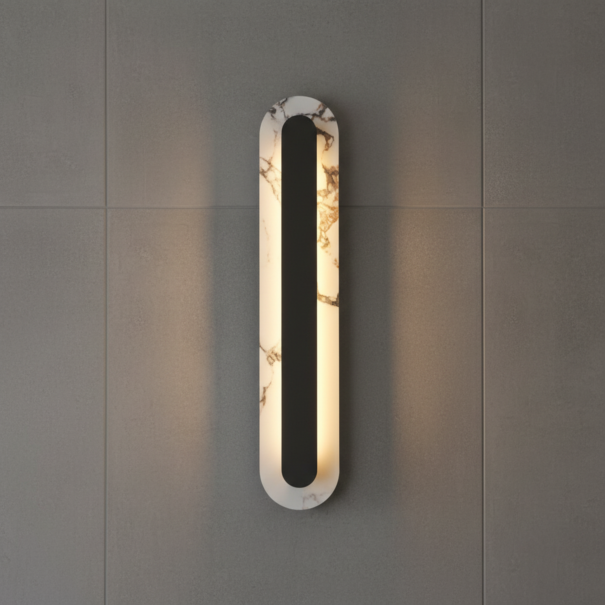 24 Inch Marble Waterproof Wall Lights ,Entrance Stairs Hallway Wall Sconce with 3000K Warm Light