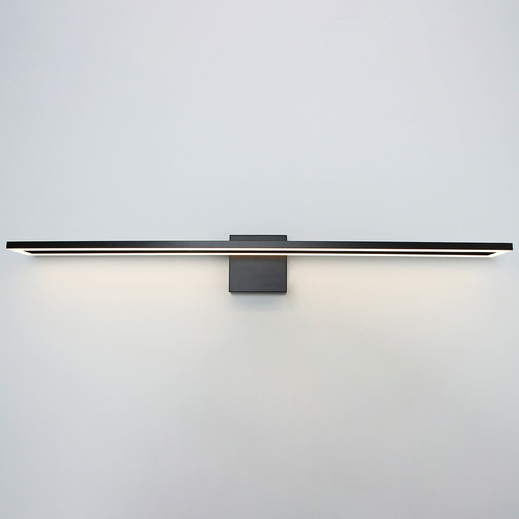 24/32/40 in. Black Rectangle Dimmable LED Vanity Light,Indoor Wall Sconces