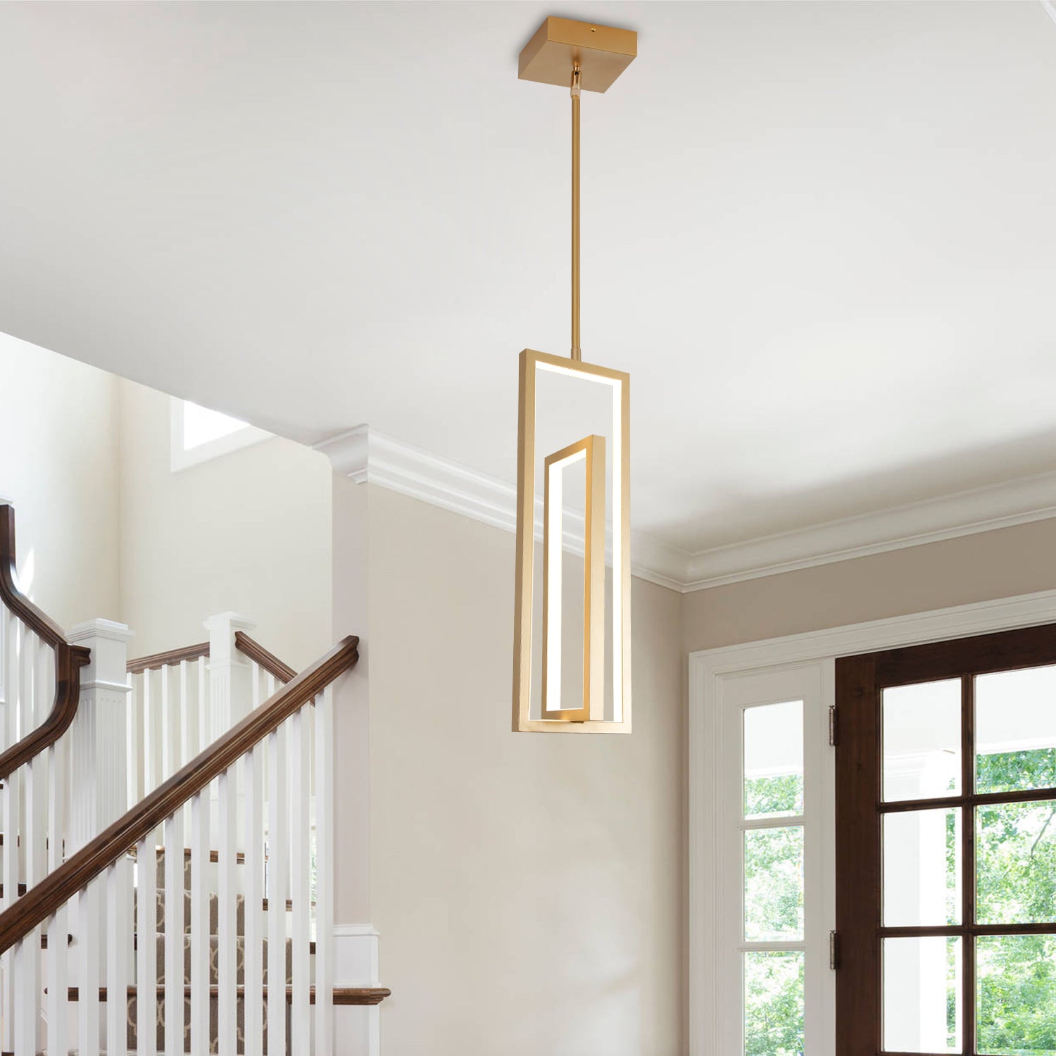 18.8"H*6"W 2-Light Modern Integrated LED Dimmable Mini-Pendant Light with Warm Light