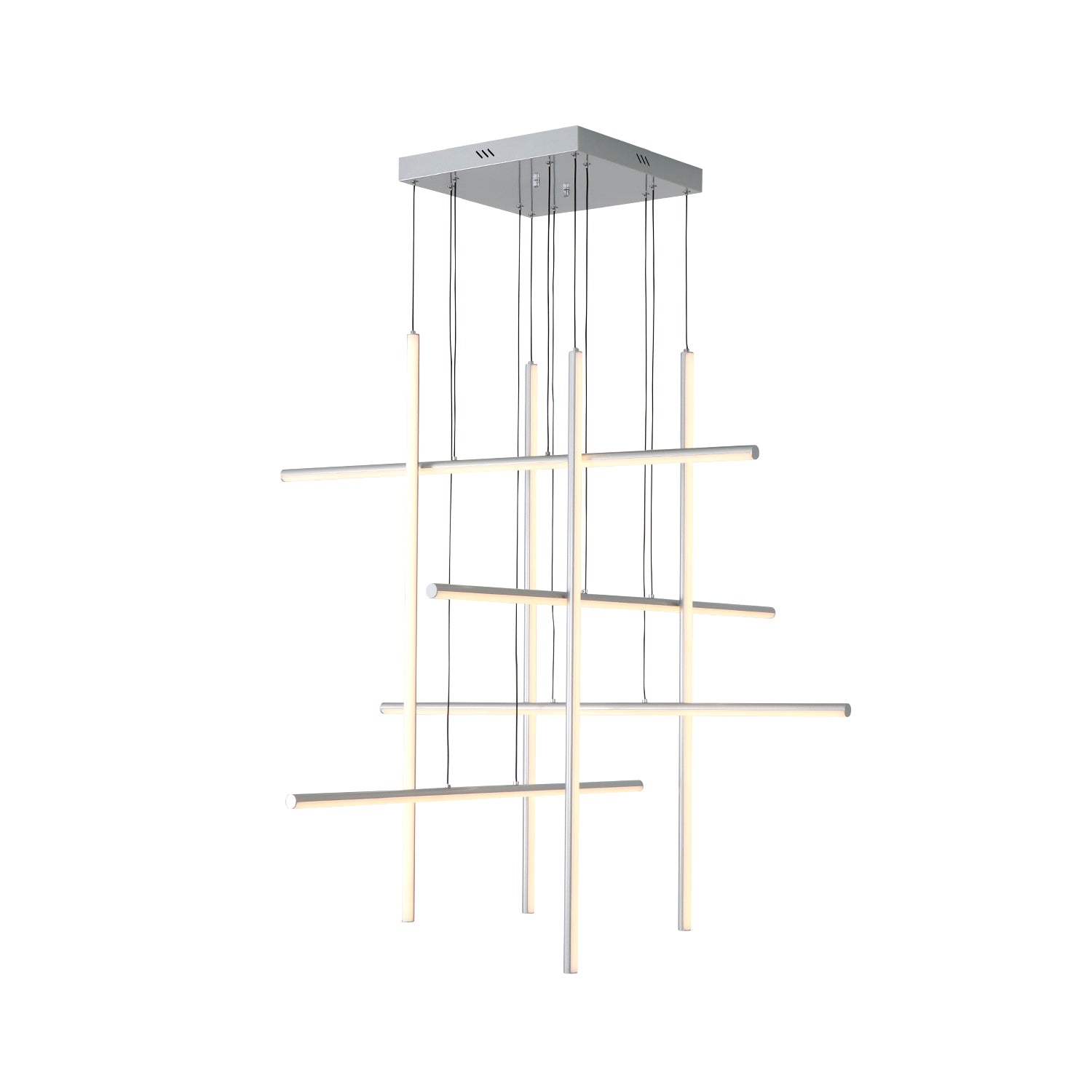 Modern Integrated LED Dimmable Linear Long Chandelier