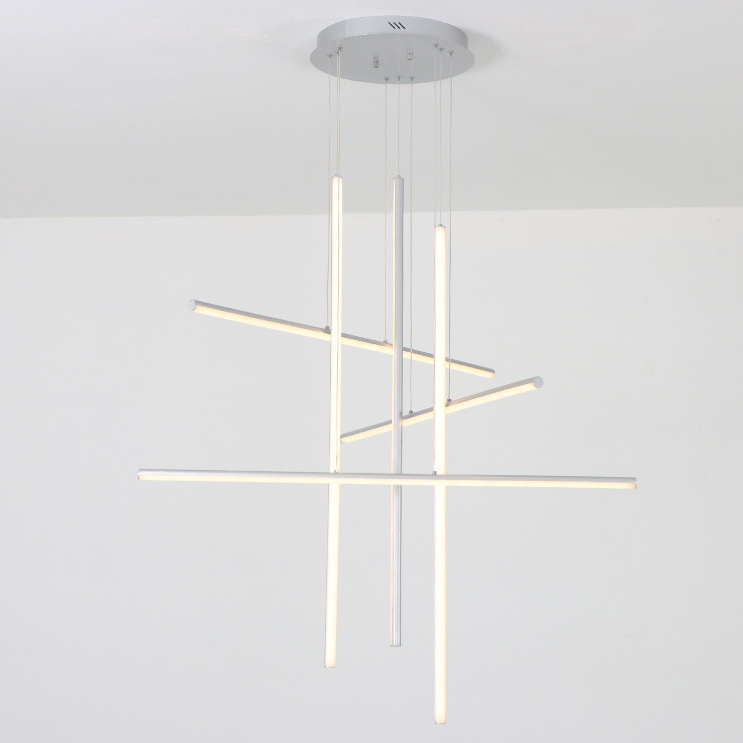 Modern Integrated LED Dimmable Linear Long Chandelier