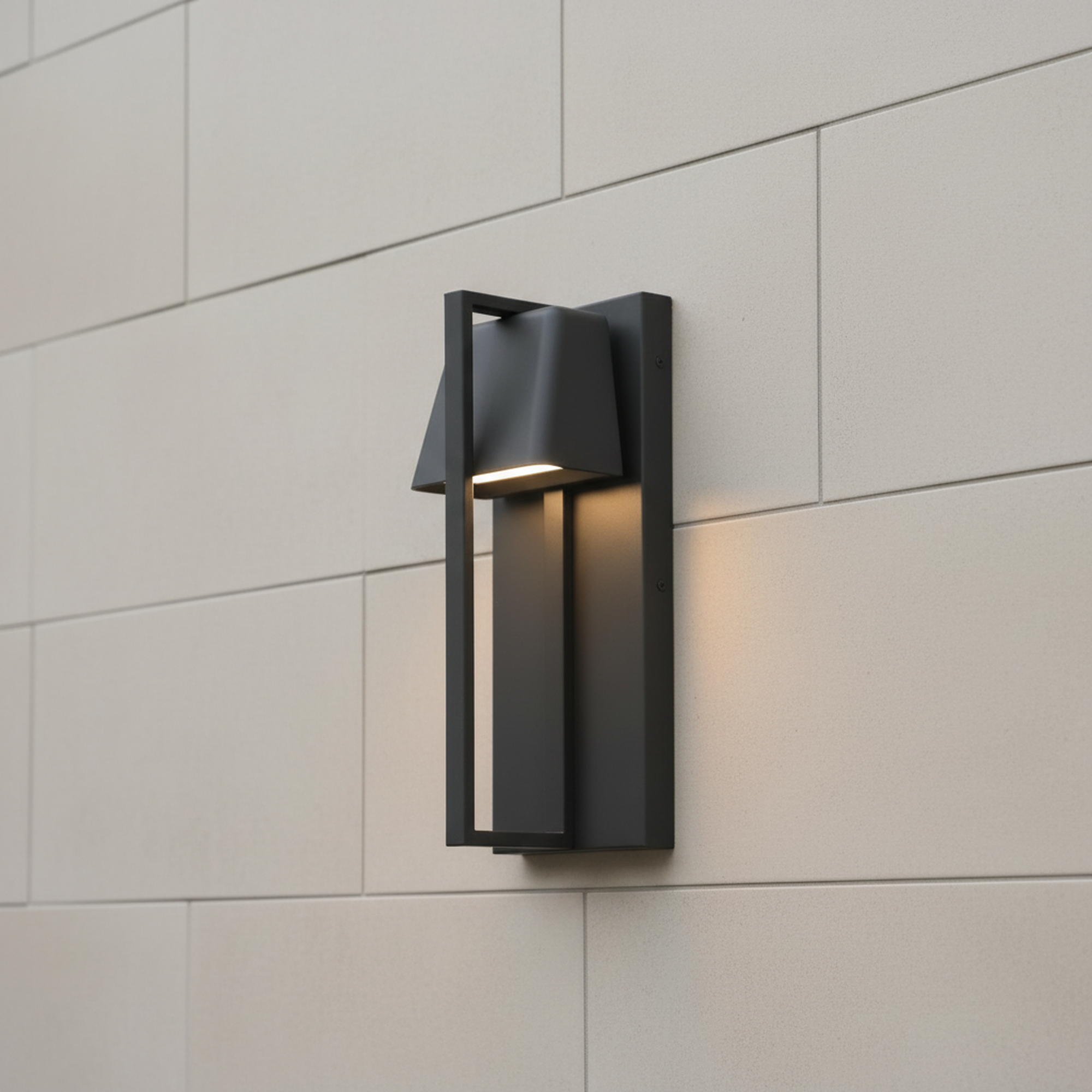 14.8 Inch Black Outdoor Wall Light with 3000K Warm Light,Indoor Wall Sconce