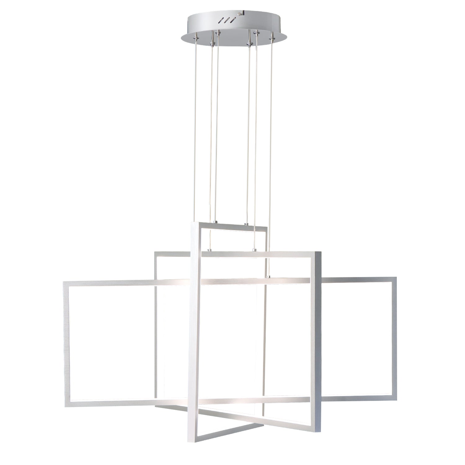 3 Lights 31.4" Rectangle Modern LED Dimmable Chandelier