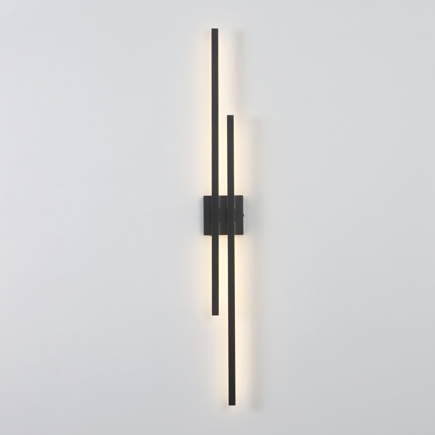 28/35/44 Inch 2-Lights Black 3 CCT Dimmable Linear Wall Sconce