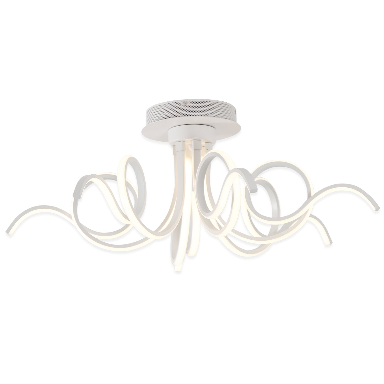 32“ 6 Lights Flower Modern LED Triac Dimmable Flush Mount Ceiling Light