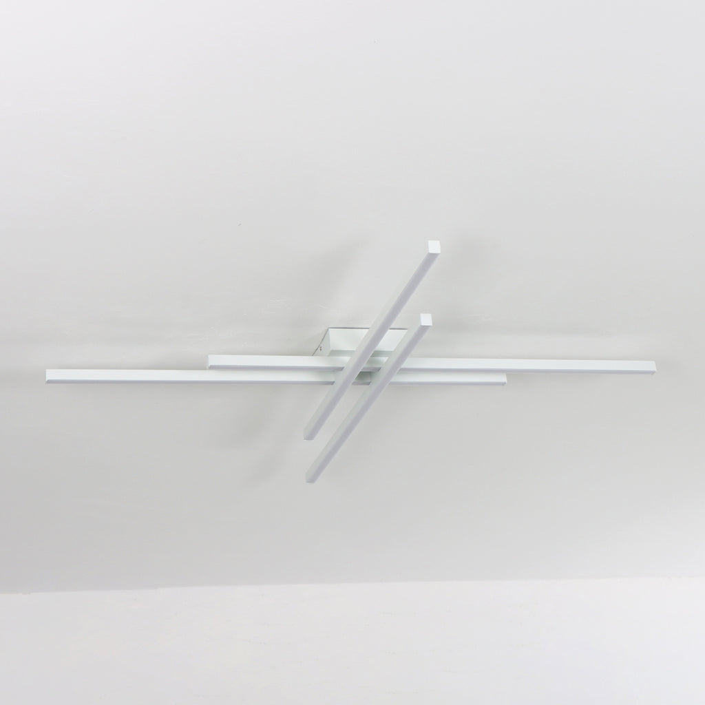 4-Lights Linear Modern LED Dimmable Flush Mount with Remote Control