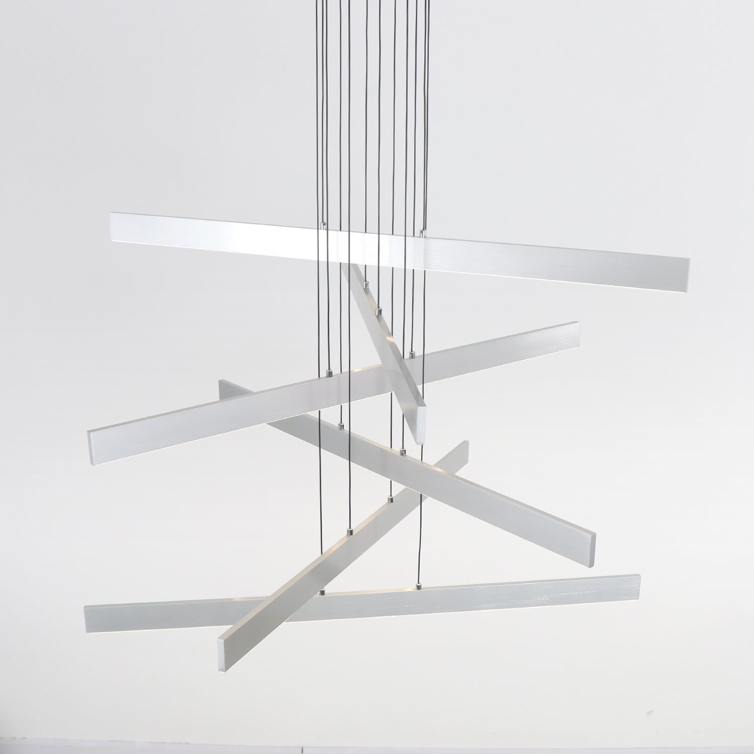 3/6 Lights 43.7"  Linear Sputnik Chandeliers for Dining Living Rooms,3000K