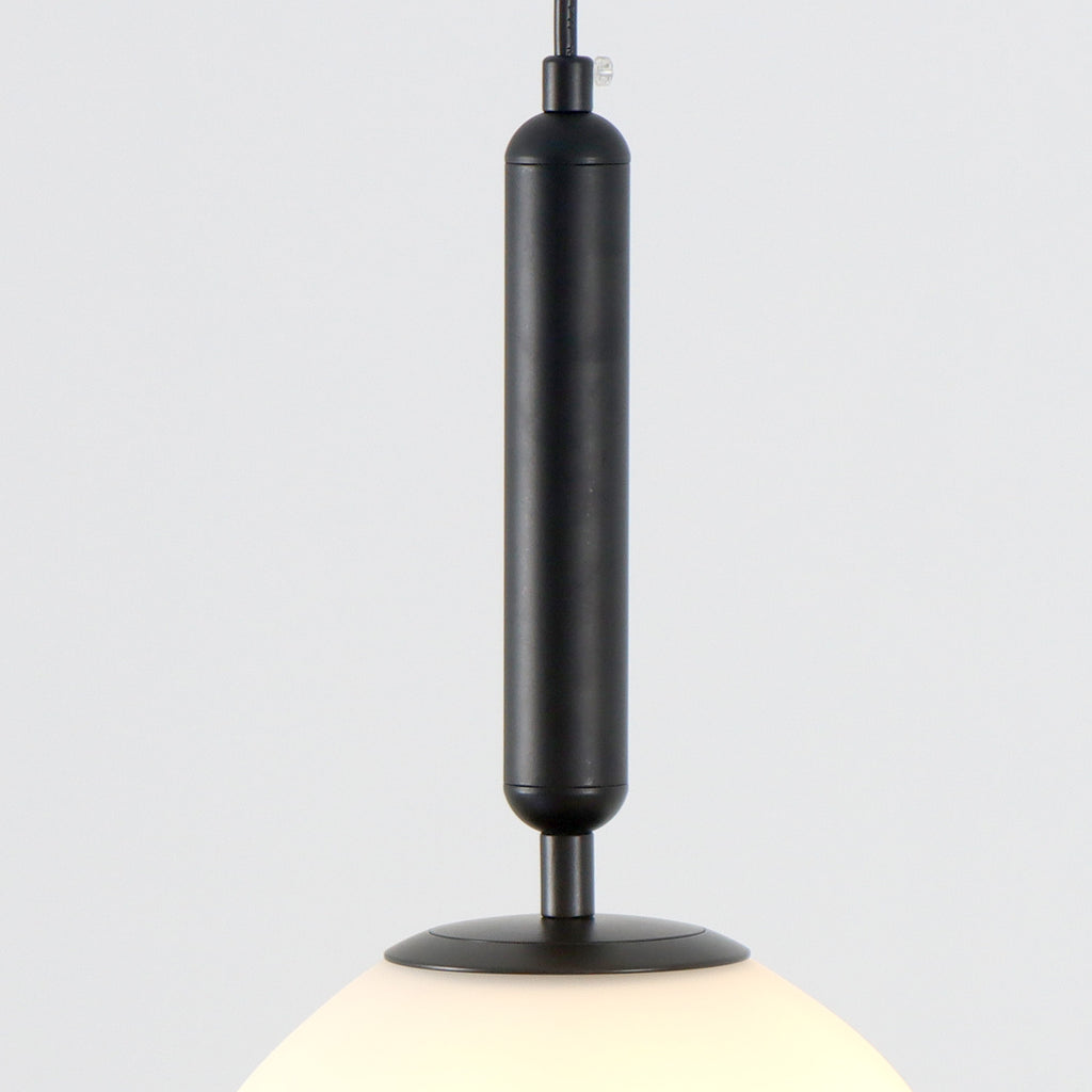 8 In. 1-Light Modern Globe Glass Shade Mini-Pendant Light with E12 Base