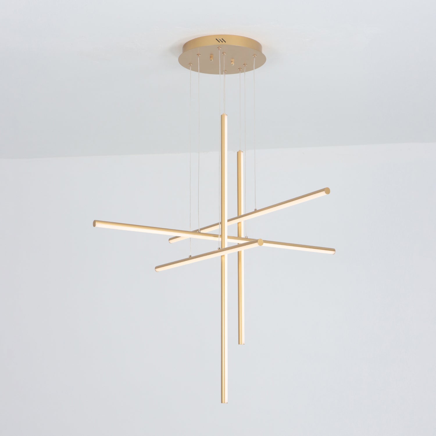 Modern Integrated LED Dimmable Linear Long Chandelier
