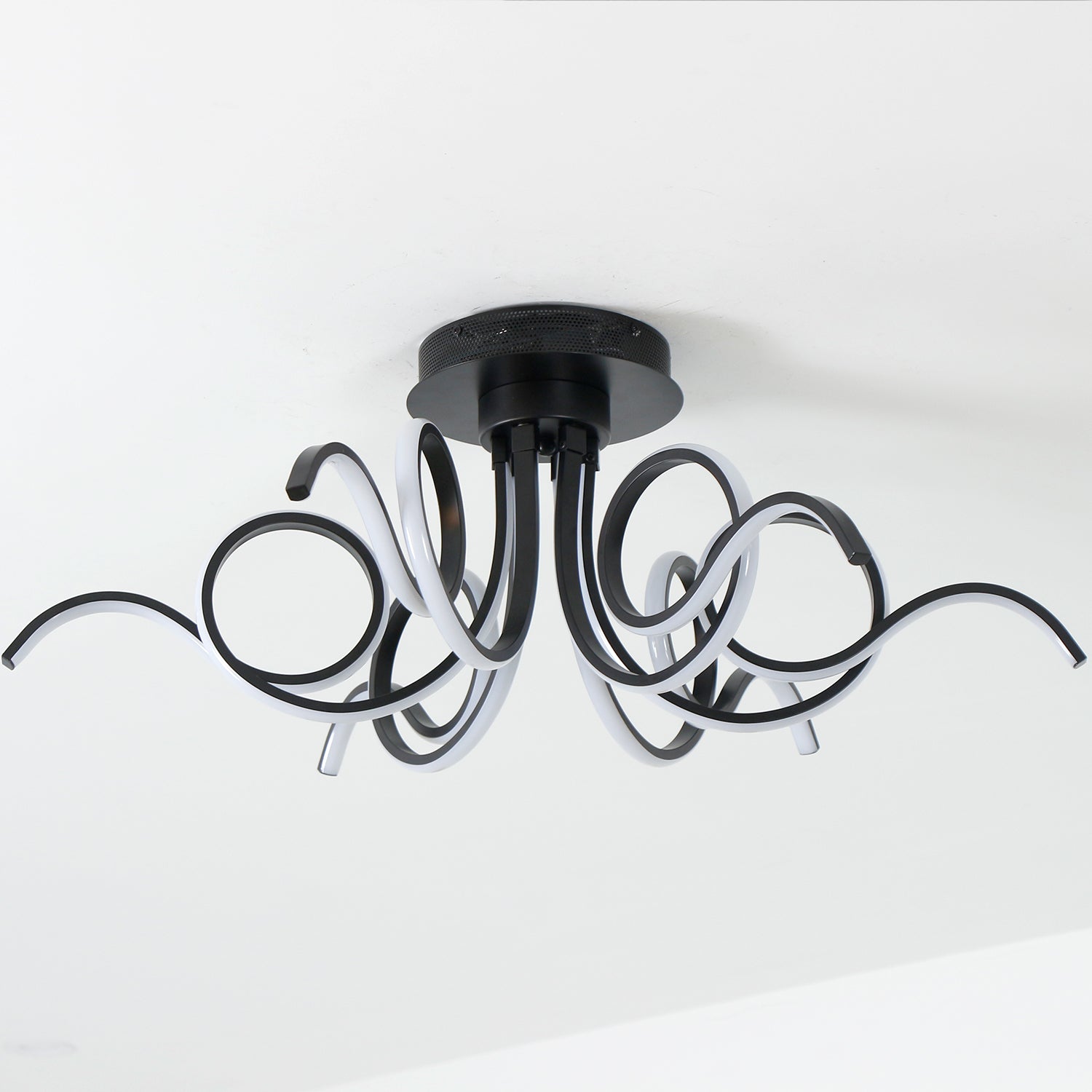 32“ 6 Lights Flower Modern LED Triac Dimmable Flush Mount Ceiling Light