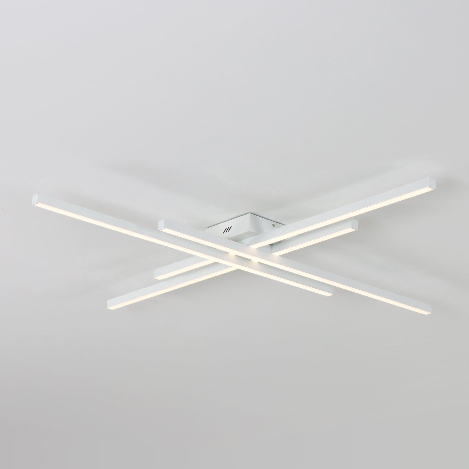 4-Lights Linear Modern LED Dimmable Flush Mount with Remote Control