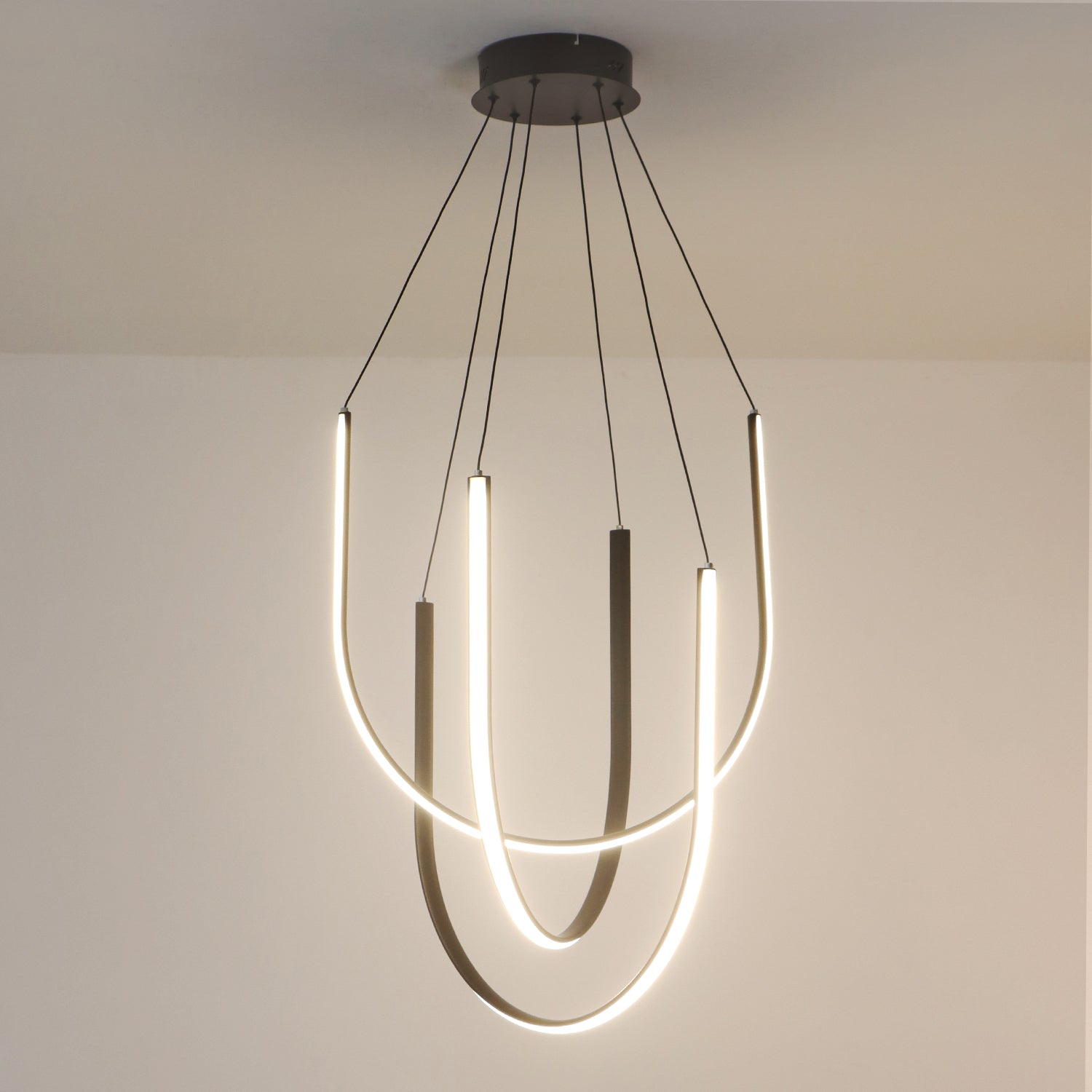 20 in. 3 Lights Contemporary Triac Dimmable LED Chandelier, 3000K Warm Light