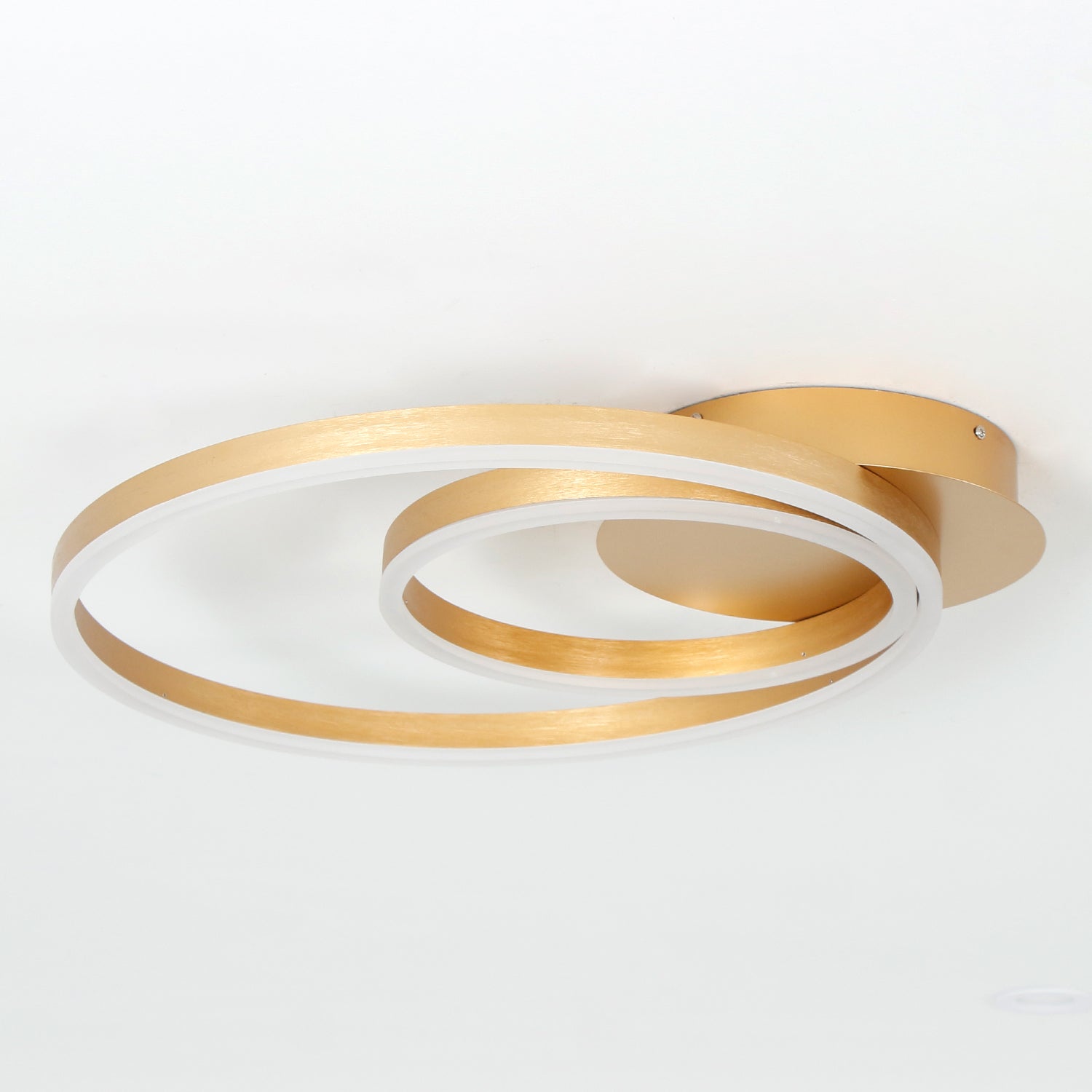 L22" 2 Lights Rings Modern LED Triac Dimmable Flush Mount for Bedroom Dining Room Foyer