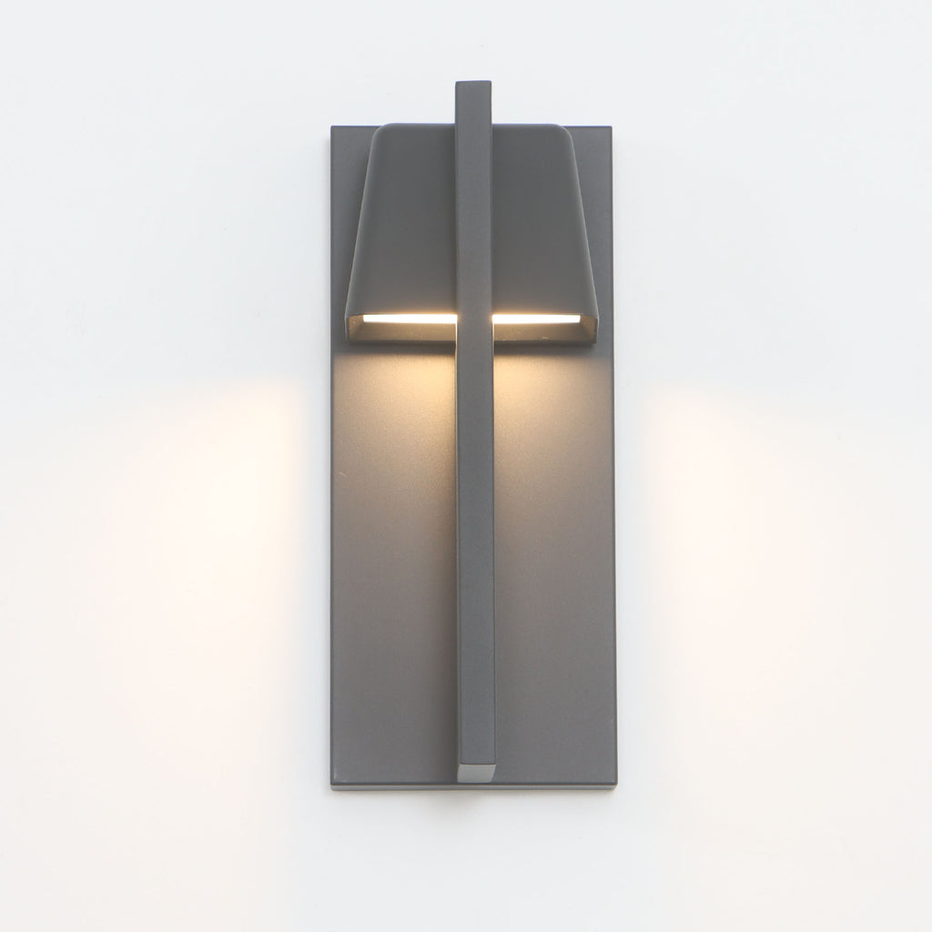 14.8 Inch Black Outdoor Wall Light with 3000K Warm Light,Indoor Wall Sconce