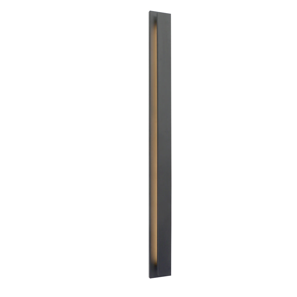 Black Rectangular Outdoor Waterproof Integrated LED Wall Sconce 3000K Warm Light