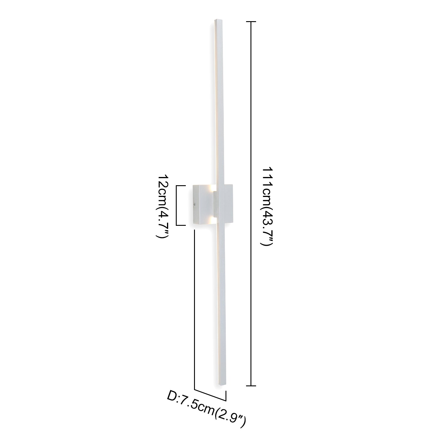 Modern LED Line Wall Sconces Traic Switch Dimming Alumnium Black/Silver/Gold Wall Light for Living Bedroom, Kitchen, Bathroom, Office Room