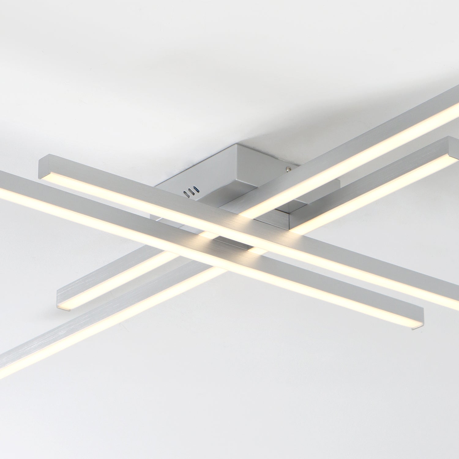 4-Lights Linear Modern LED Dimmable Flush Mount with Remote Control