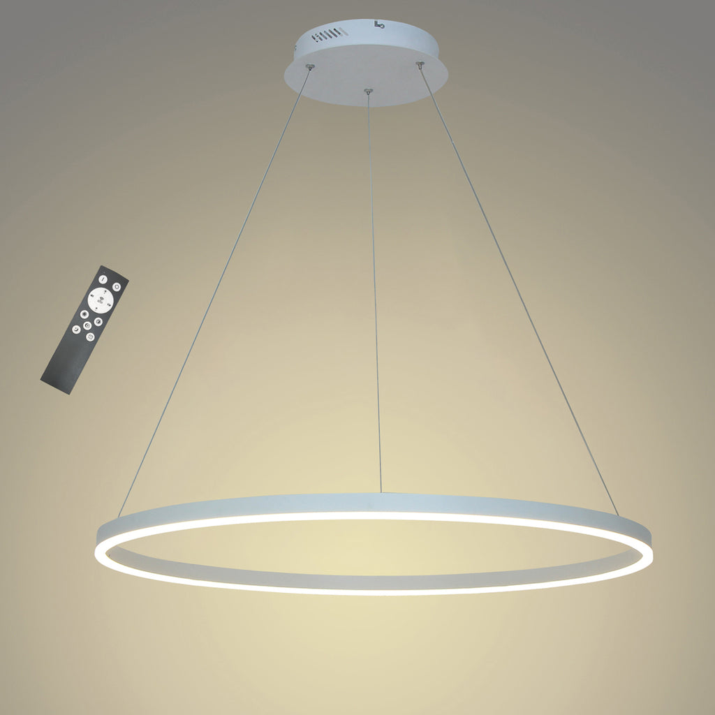 1 Ring LED Dimmable Acrylic Shade Pendant Light with Remote Control,H1.4"