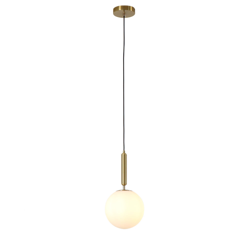 8 In. 1-Light Modern Globe Glass Shade Mini-Pendant Light with E12 Base