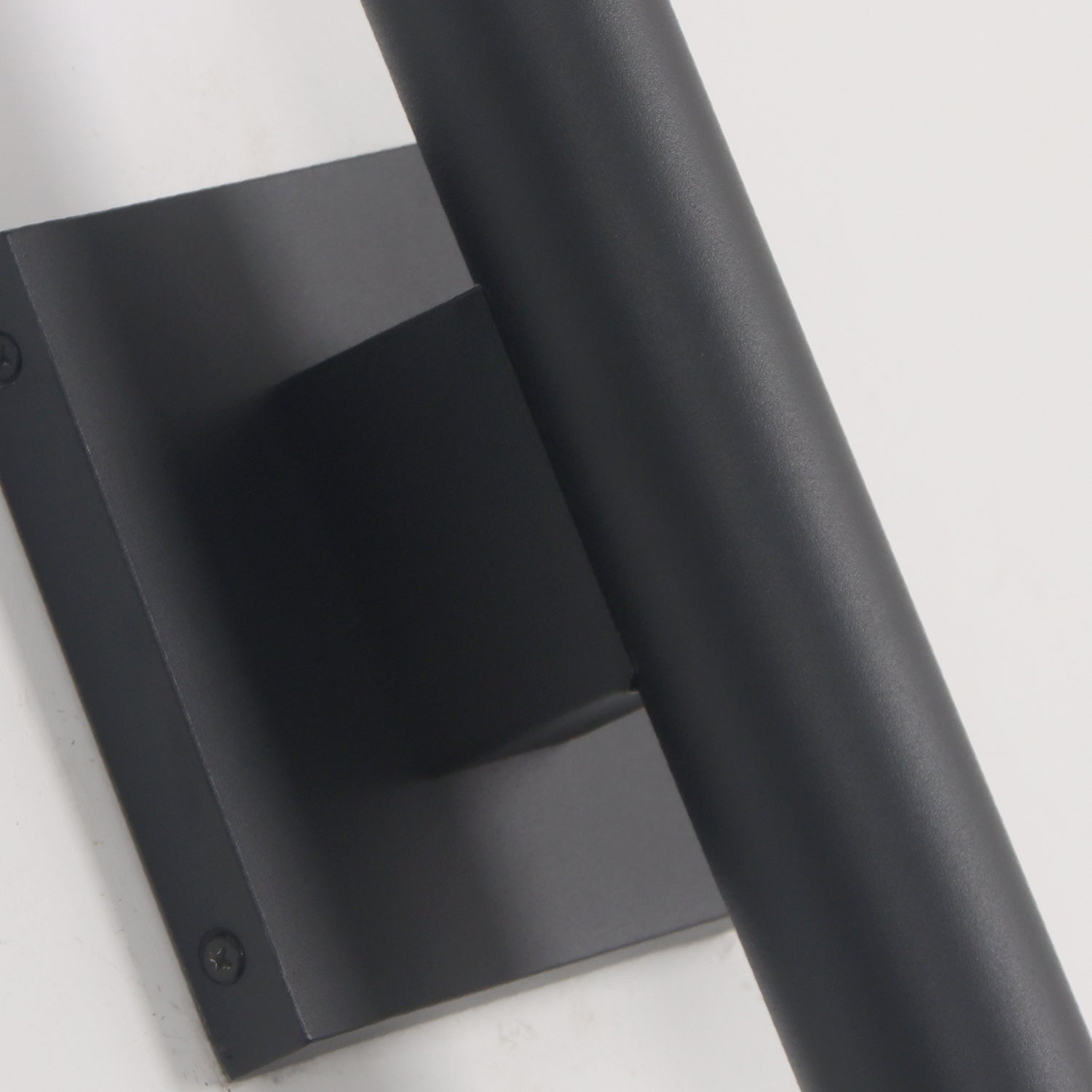 Cylinder Outdoor Minimalist Linear Black LED Wall Sconce