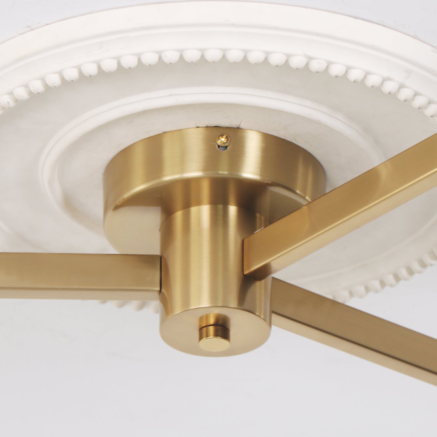 55 In. 3-Light Branch White Glass Semi-Flush Mount with G9 Bulb Base