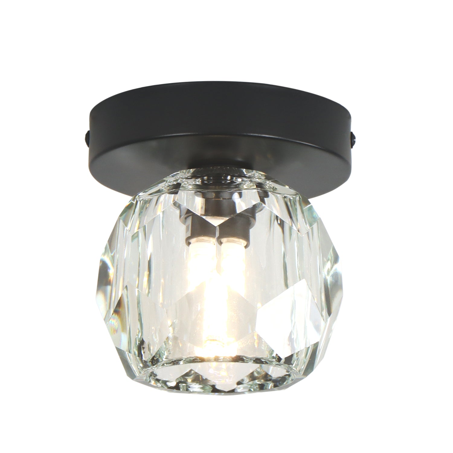 1-Lighting 4.7" Crystal Ball Shade Mini-Ceiling Light for Corridor Balcony Corner