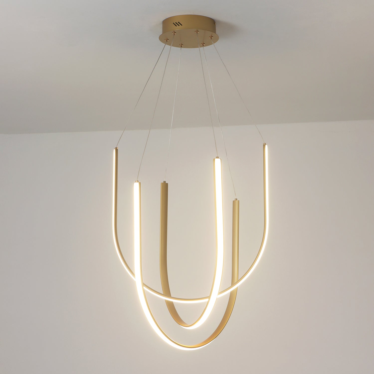 20 in. 3 Lights Contemporary Triac Dimmable LED Chandelier, 3000K Warm Light