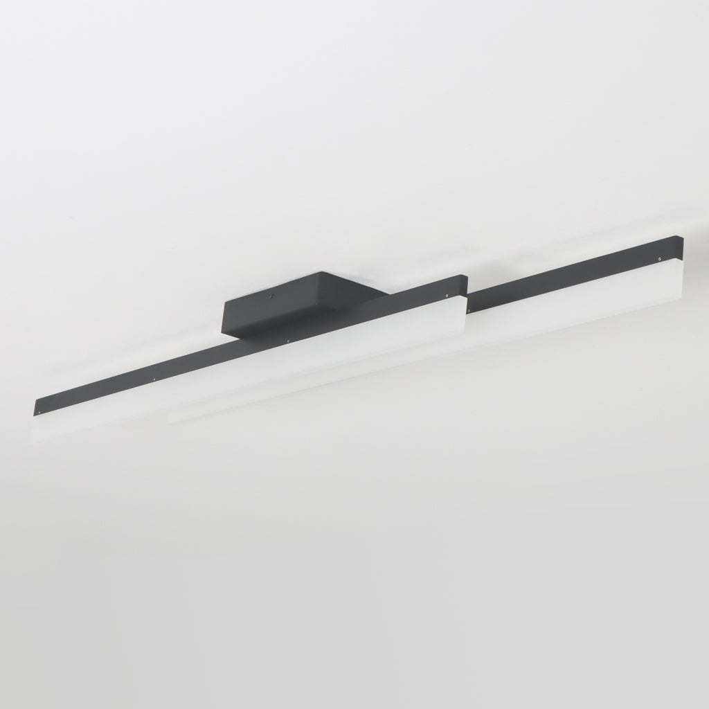 2-Lights Linear Modern LED Triac Dimmable Flush Mount with Acrylic Shade