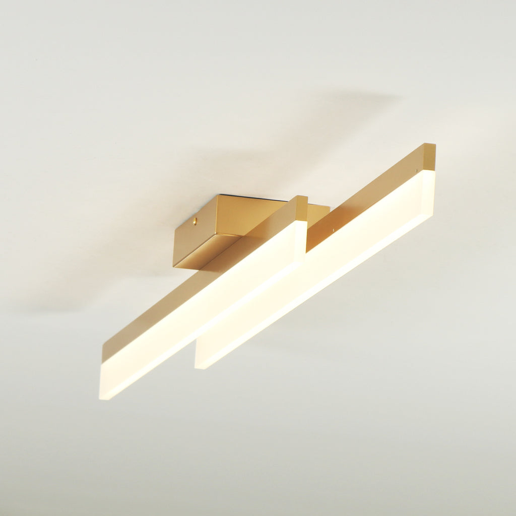 2-Lights Linear Modern LED Triac Dimmable Flush Mount with Acrylic Shade