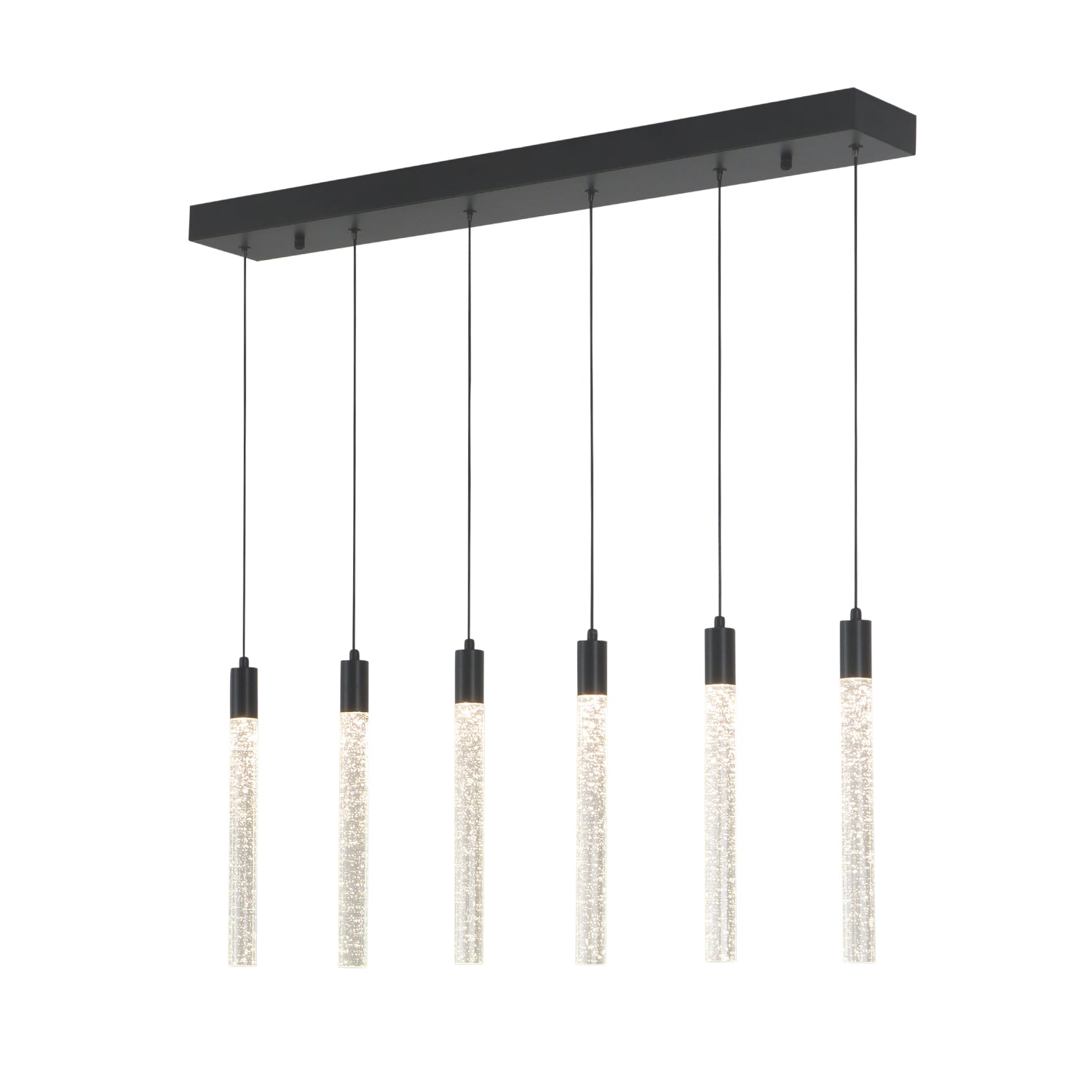 Cylinder Crystal Dimmable Integrated LED Chandelier for Stairs Dining Room Hallway