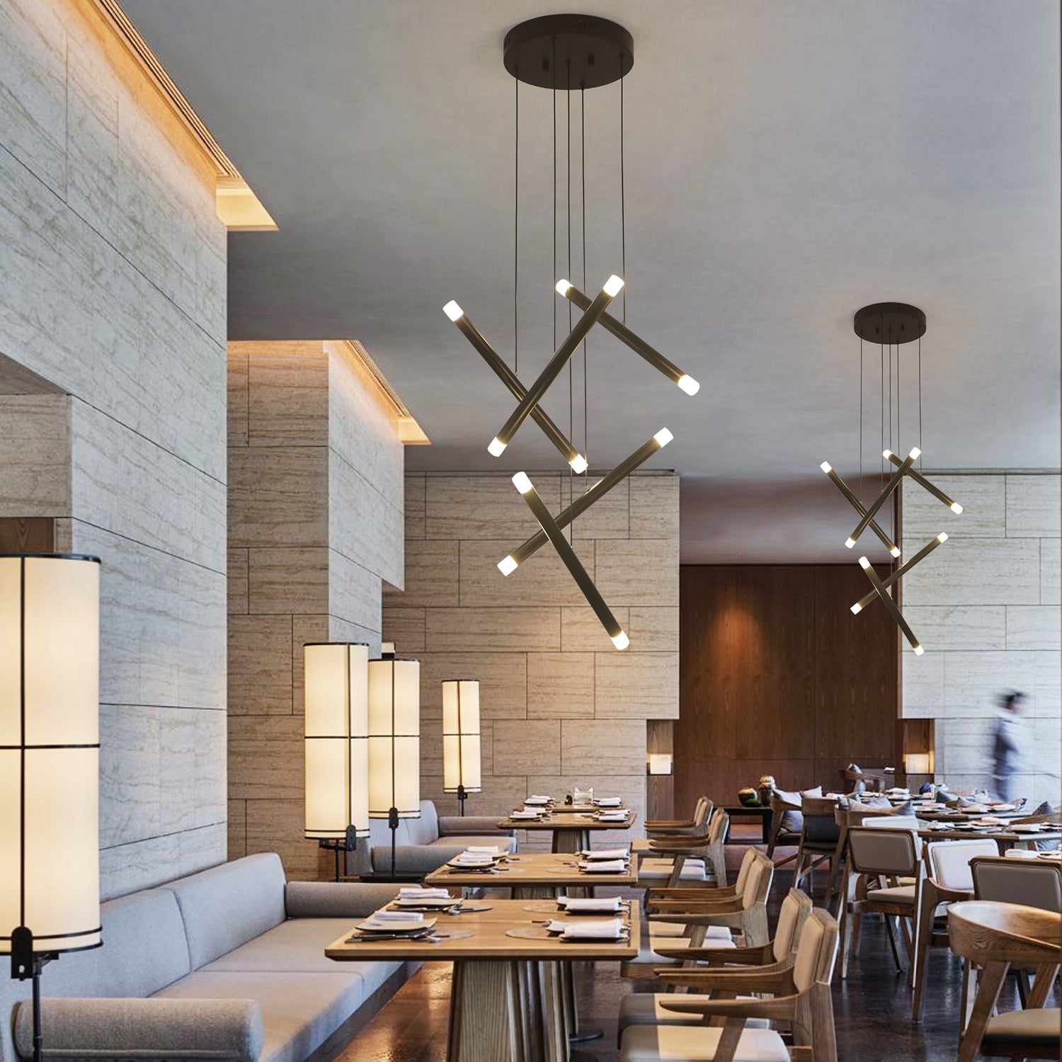 10/14/20 Lights Black Sputnik Chandelier with G4 Bulb Base