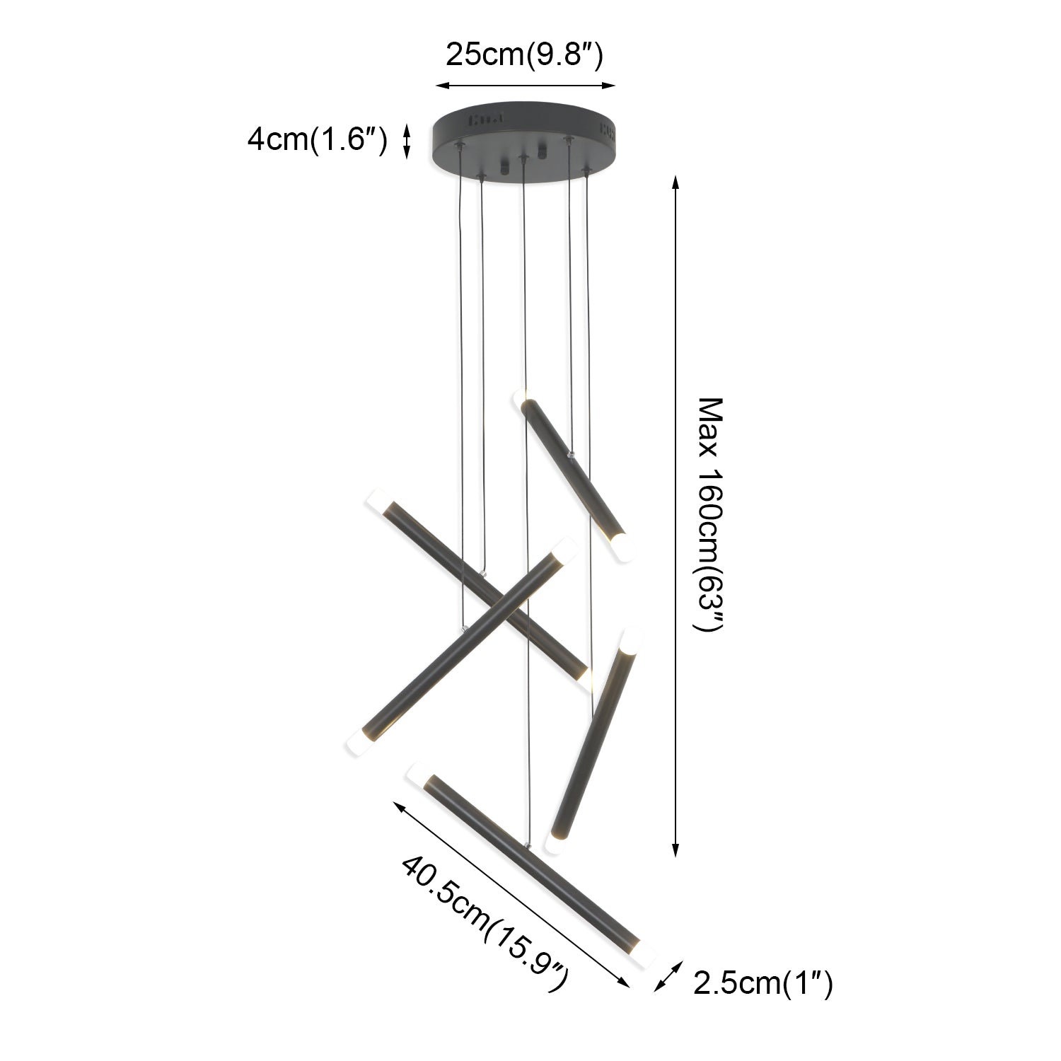 10/14/20 Lights Black Sputnik Chandelier with G4 Bulb Base