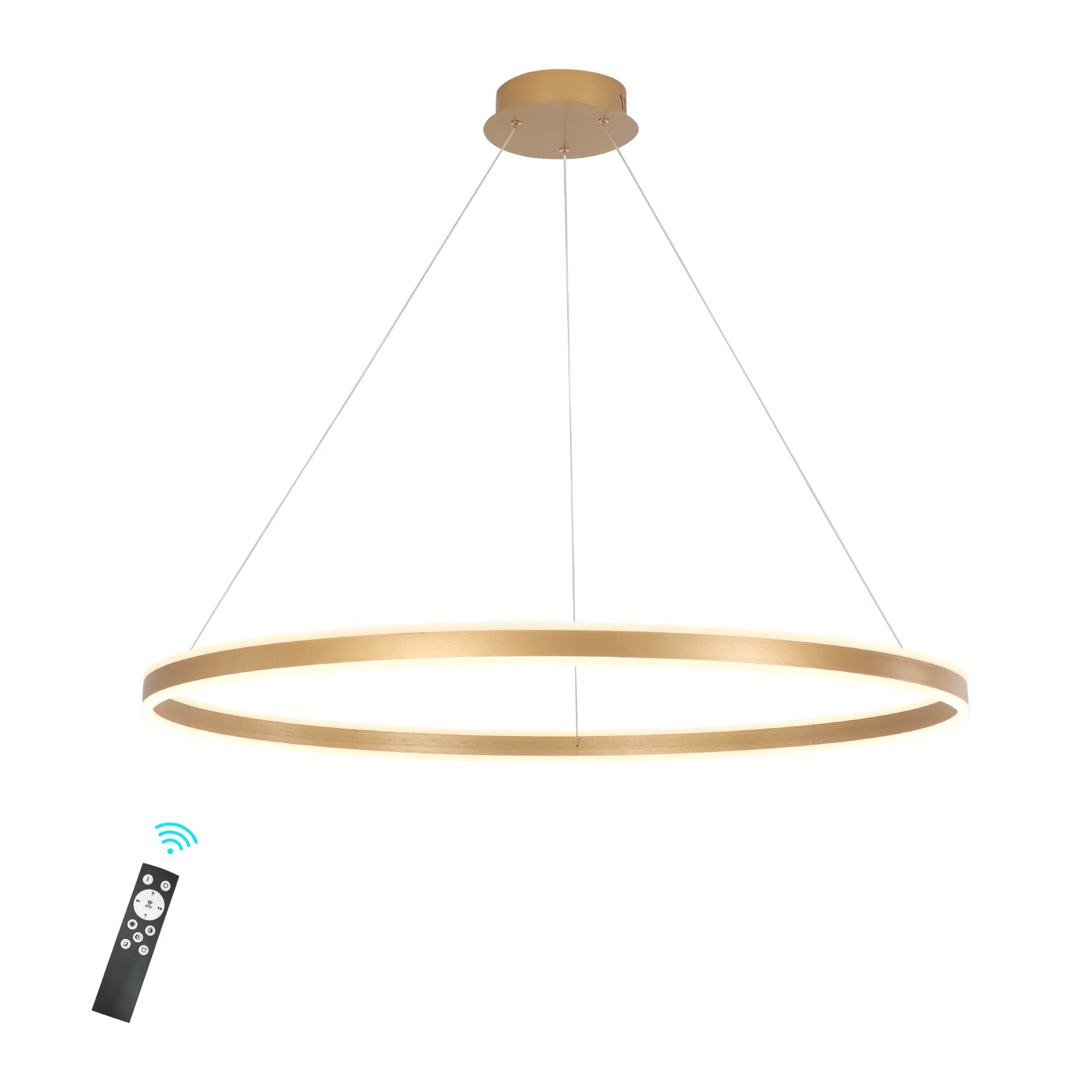 1 Ring Up&Down Light Dimmable Integrated LED Pendant Light with Remote Control