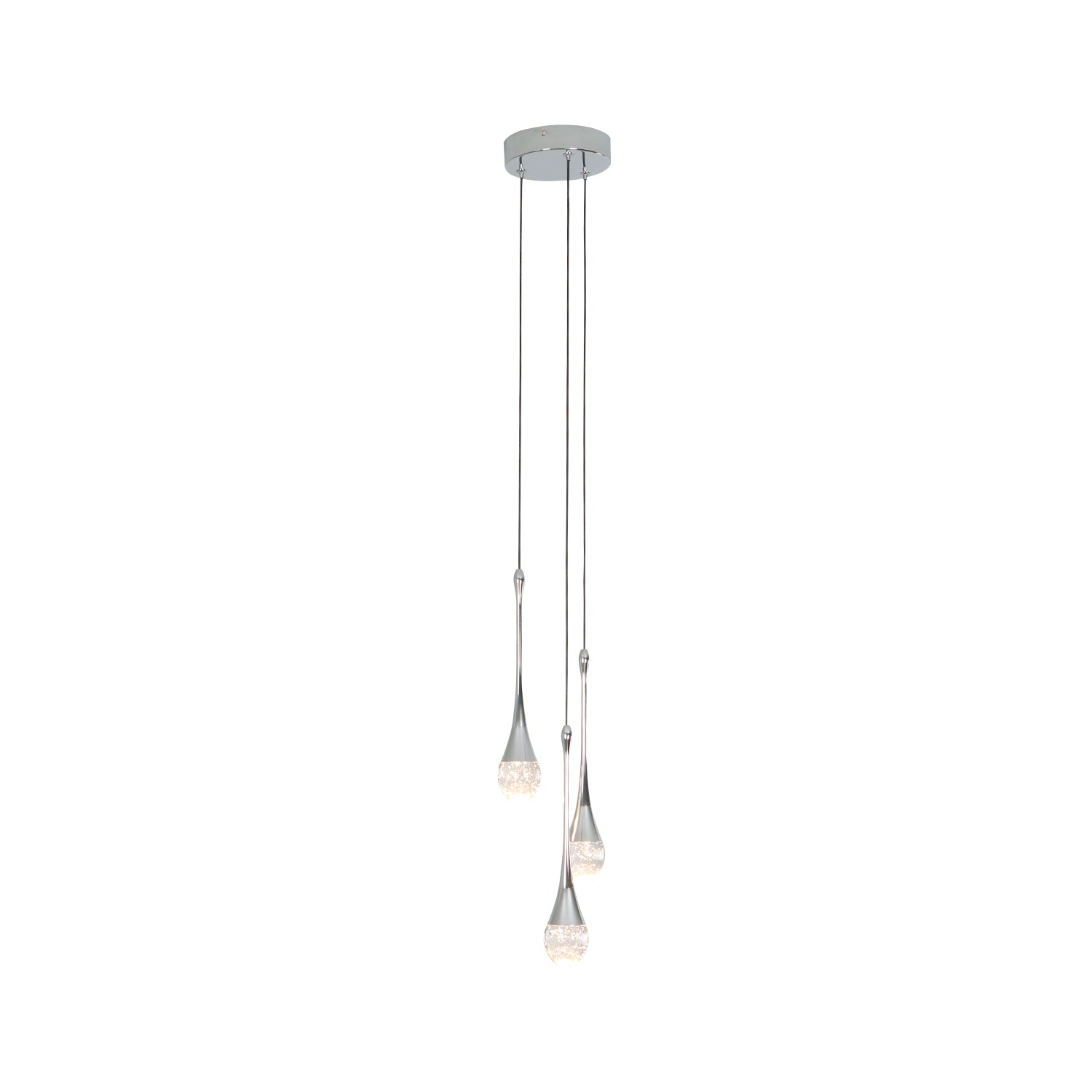 3/6/12 Lights Raindrop Triac Dimmable LED Chandelier with Bubble Crystal Shade