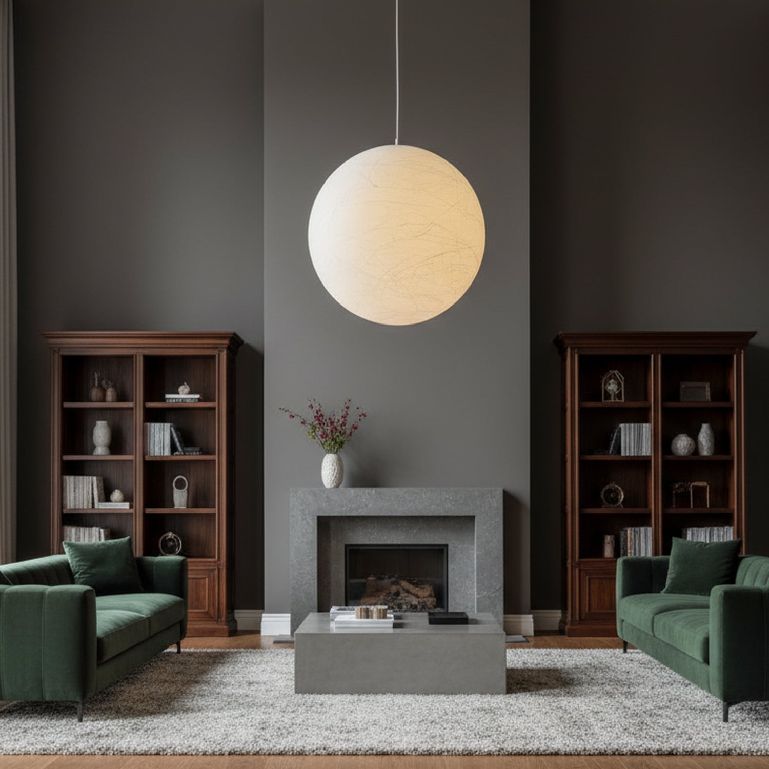 1 Light 11.8"/19.7" Modern White Acrylic Shade Pendant Light with E26 Bulb Base