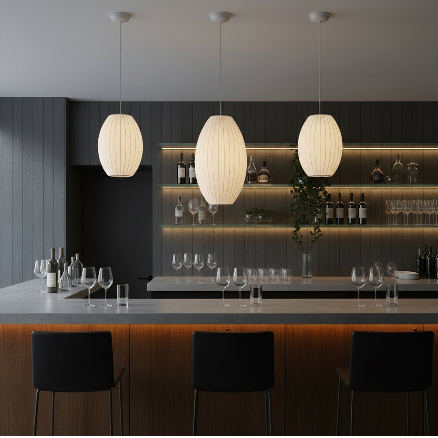 14/21 Inch 1-Light Drum White Silk Pendant Light for Restaurant Kitchen Entrance