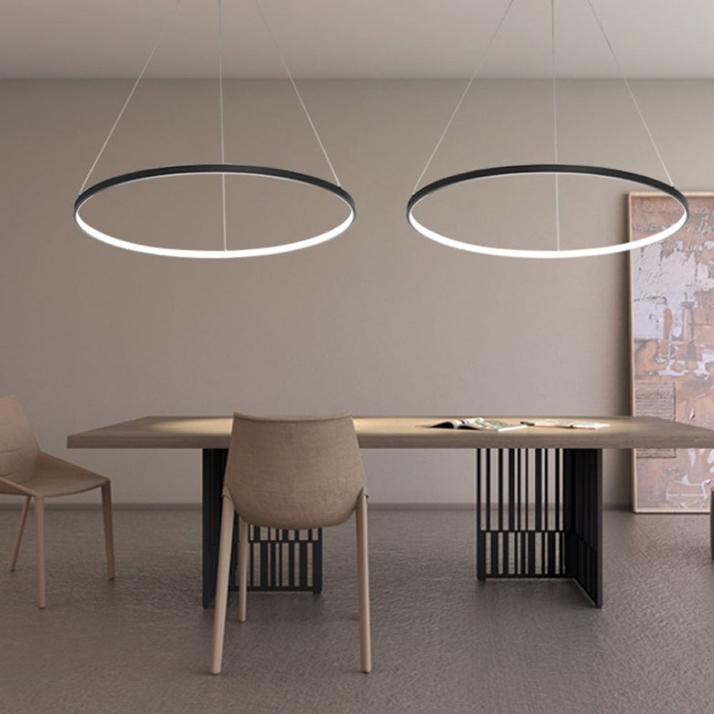 1 Ring Dimmable Integrated LED Pendatn Light,H0.8"